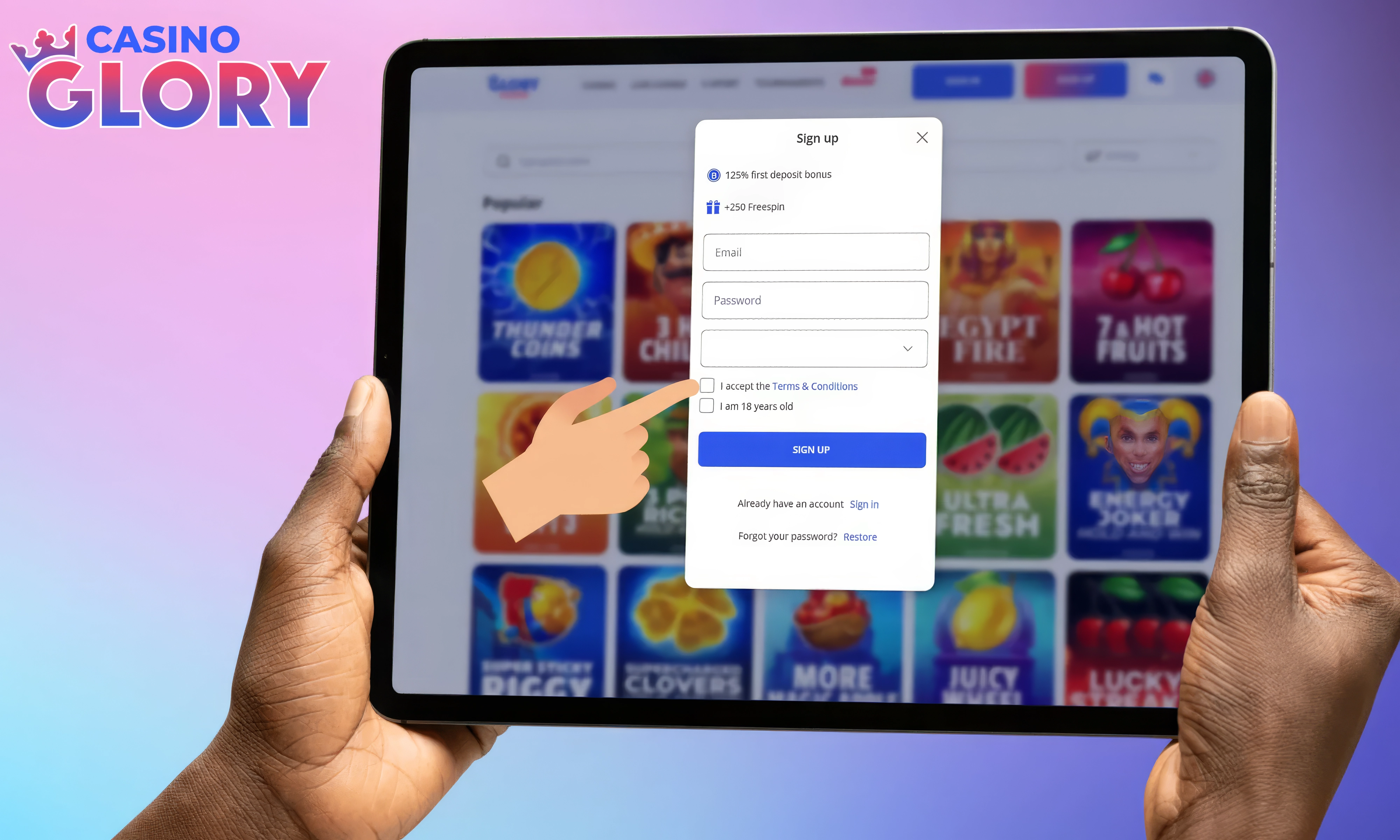 Select casino BDT as your currency and tick all the required boxes