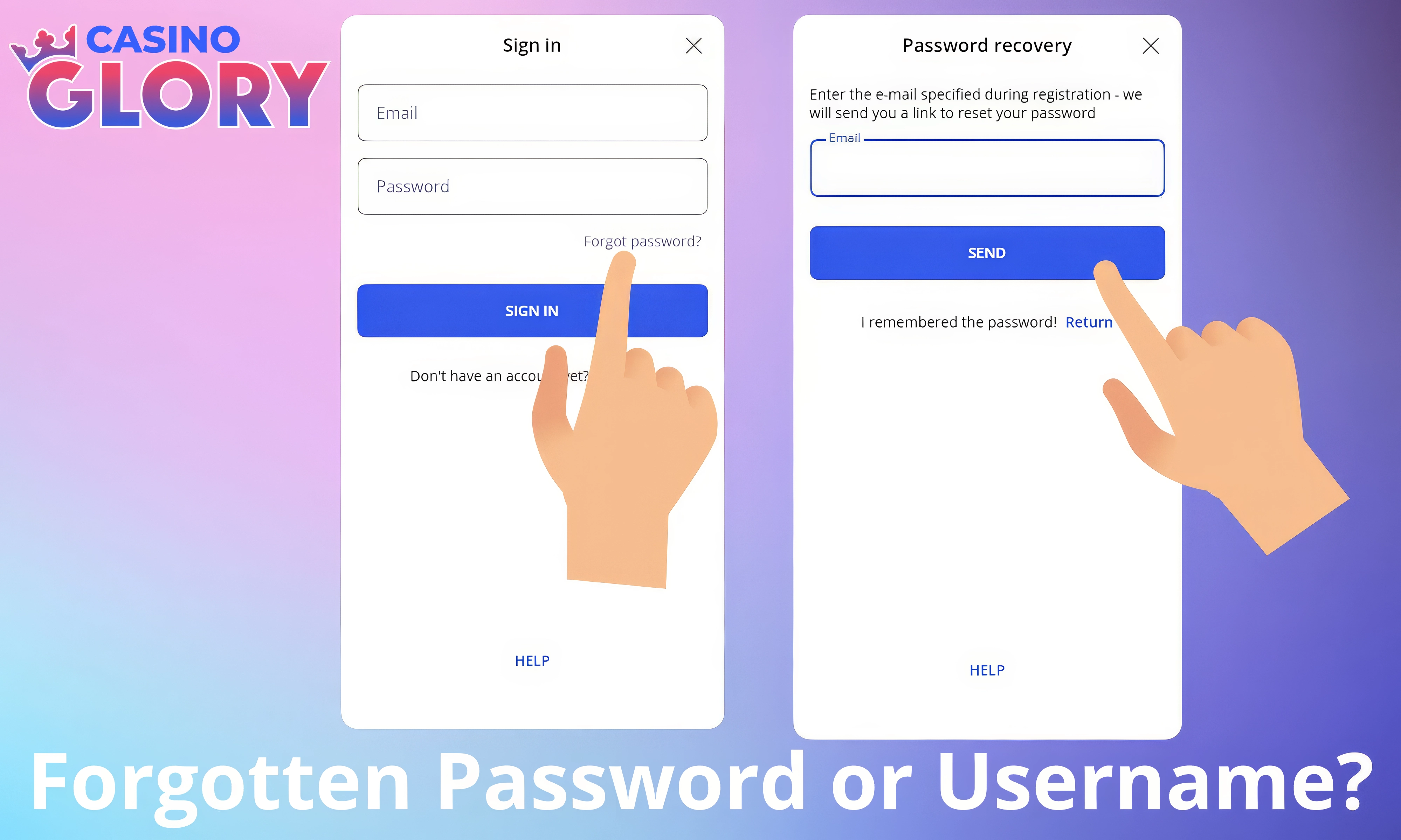 Forgotten Password or Username?